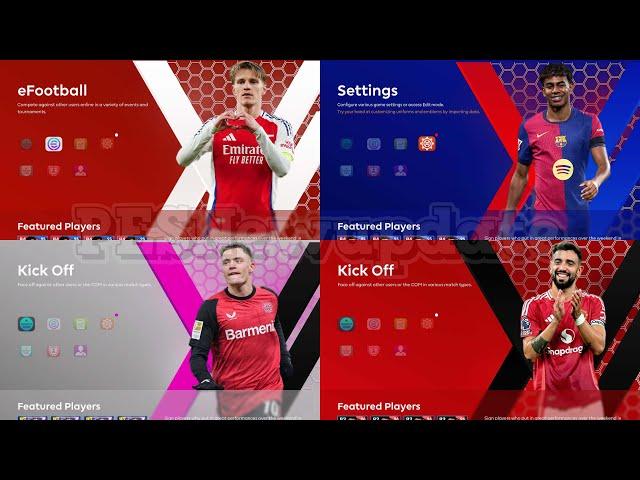 PES 2021 Menu eFootball 2025 Club Pack Vol 1 by PESNewupdate