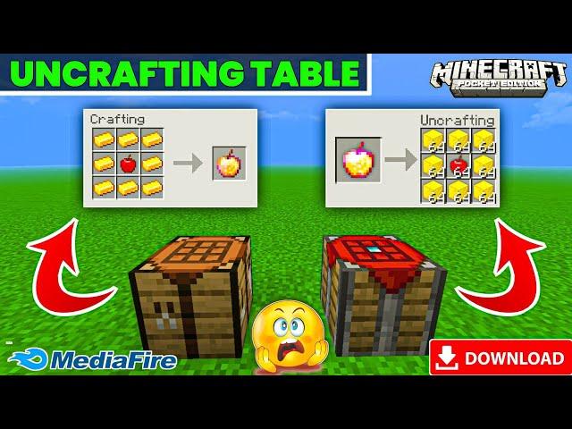 UNCRAFTING TABLE ADDON FOR MINECRAFT PE | MINECRAFT BUT CRAFTING IS REVERSED | UNCRAFTING ADDON 1.19