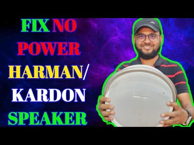 FIX NO POWER HARMAN KARDON SPEAKER  HOW TO OPEN AND FIX NOT WOTKING HARMAN KARDON CHANGE BATTERY