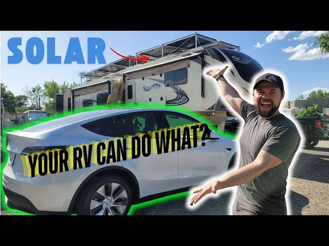 Charge a Tesla with this Off-Grid RV Solar Setup