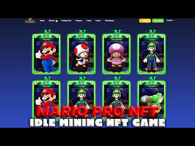 MARIO NFT GAME - Idle Mining NFT - BSC Network - Marios Pro NFT Review