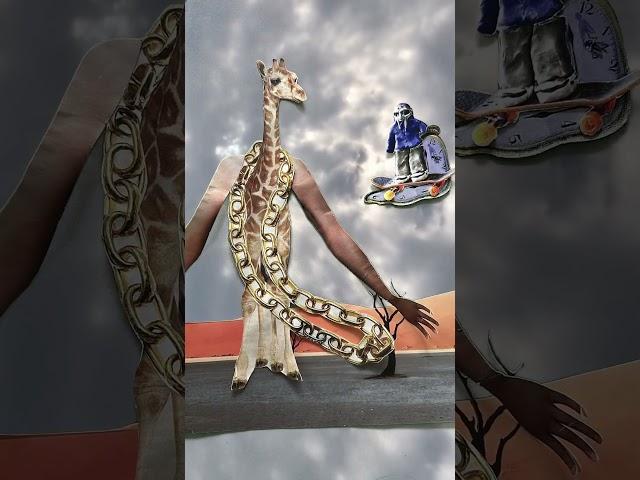 Convinced the giraffe to come on a spacecruise with me… #theringofdoom #art #stopmotion