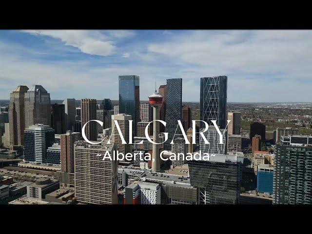 Stunning aerial views of Calgary Alberta Canada l 4k Drone