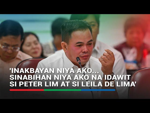 Kerwin Espinosa claims Bato forced him to implicate De Lima in drug trade | ABS-CBN News