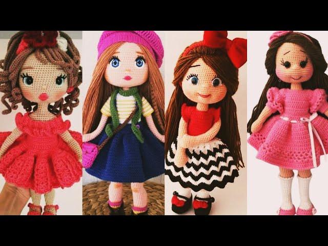 Latest Crochet  Dolls Pattern Knitted Toys Pattern for baby girls designs /