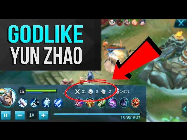 MOBILE LEGENDS GAMEPLAY | MOBILE LEGENDS YUN ZHAO GODLIKE