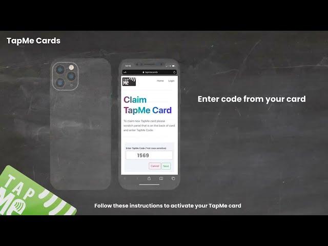 How to claim a TapMe Card!