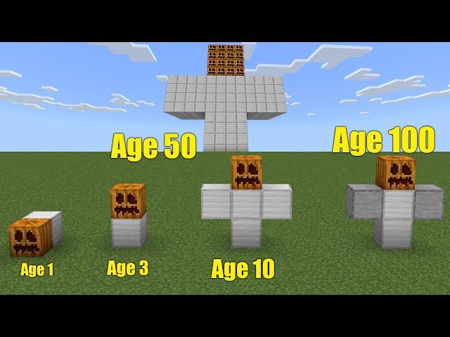 All Iron Golems from age 1 to 100