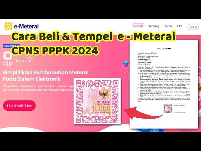 Cara Membeli dan Menggunakan e-Meterai Untuk Pendaftaran CPNS PPPK 2024