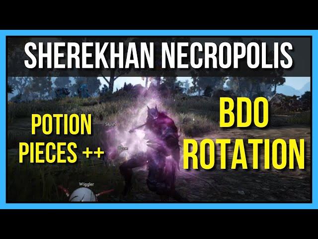 The BEST Sherekhan Necropolis Daytime Rotation (FASTEST Infinite Potion!) - Black Desert Online