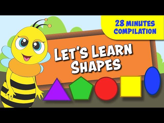 Learning Shapes for Kids | 3 Fun Video Lessons  Circle, Square, Triangle & More!