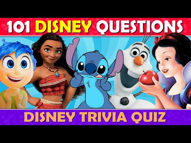 Disney Trivia Quiz  101 Disney Quiz Questions 