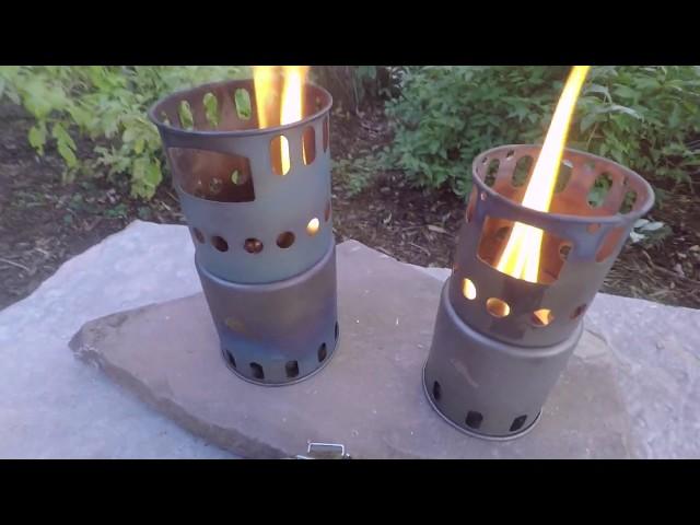 TOAKS Wood Stoves !Small vs Big! How To and BURN OFF