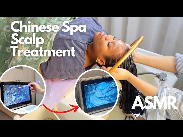 ASMR: CHINESE HAIR SPA SCALP TREATMENT ON BRAIDS  | BLACK WOMAN ASMR 