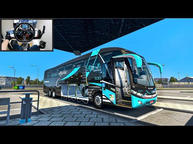 Smooth Bus Drive Trough Sweden - Euro Truck Simulator 2 - Logitech G29 Setup + Handbrake