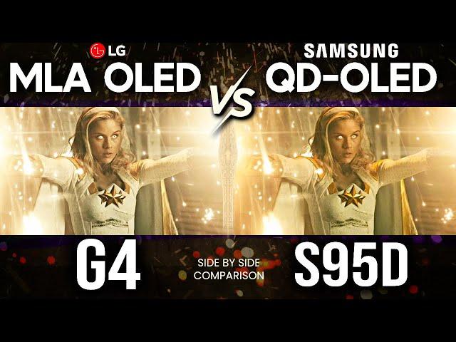 Samsung S95D vs LG G4 OLED TV Comparison in HDR