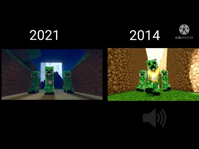 Minecraft Creeper Raps comparison new and old (Dan Bull Version)