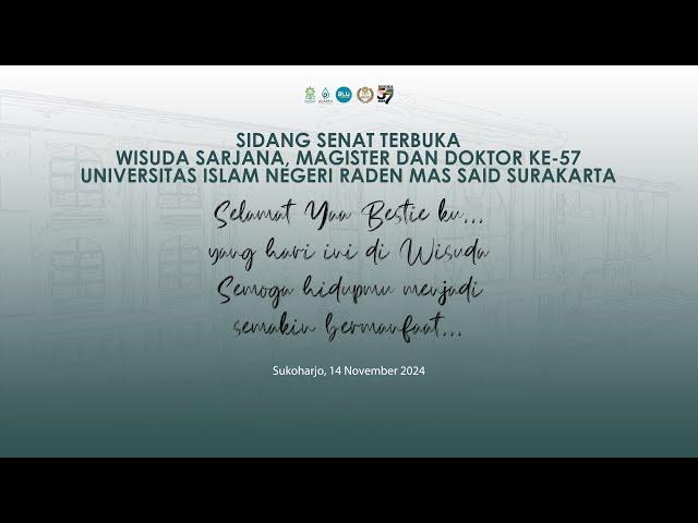 LIVE! SIDANG SENAT TERBUKA WISUDA SARJANA, MAGISTER DAN DOKTOR KE-57 Part 2