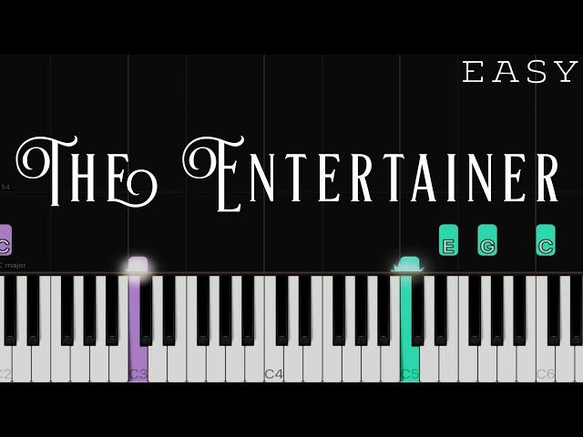 The Entertainer - Scott Joplin | EASY Piano Tutorial