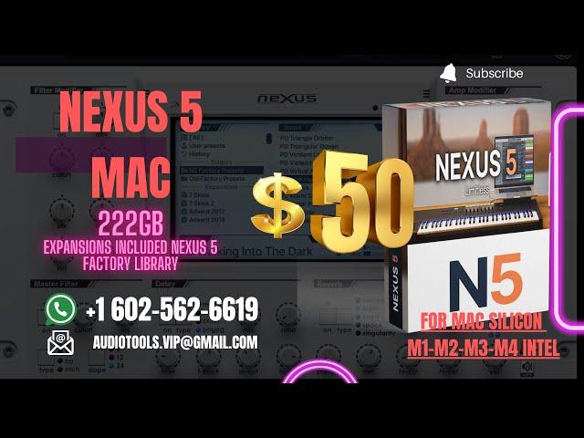 Install Nexus 5 VST on Mac: Full Setup + Expansions (210GB)+ Factory Library