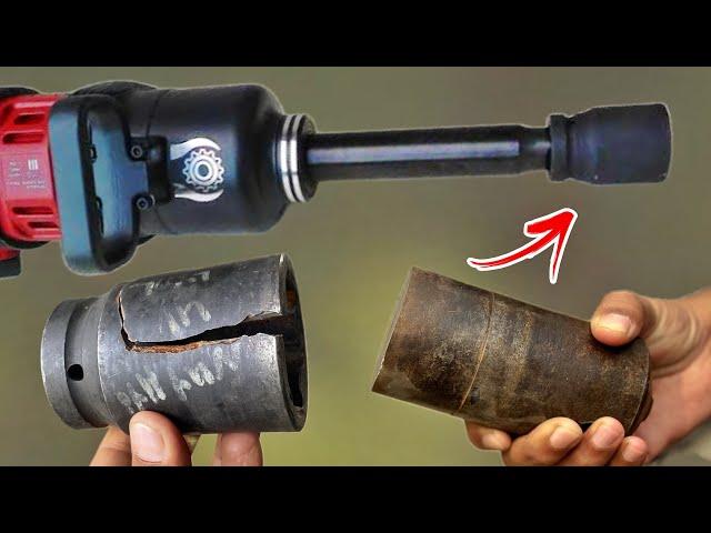 Homemade Air Impact Socket For Emergency Use | How To Make Truck Tire Bolts Opener Machine Socket