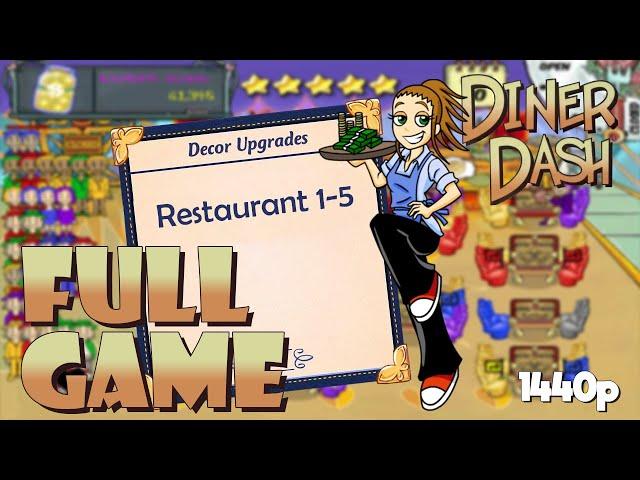 Diner Dash (PC) - FULL GAME 'Longplay' 1440p60 Walkthrough - No Commentary