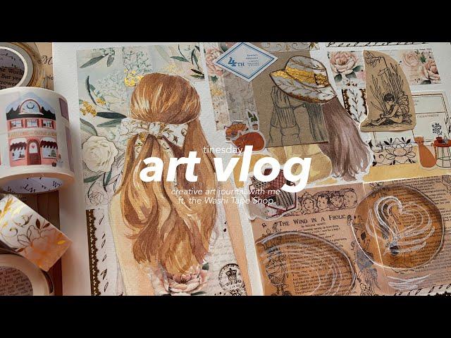 art vlog  creative journal with me ft. the Washi Tape Shop