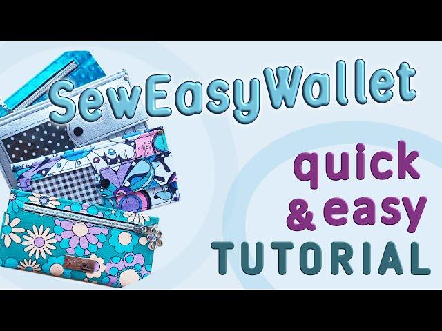 Make this quick and easy purse, scrap buster, sewing Tutorial - SewEasy Wallet pattern