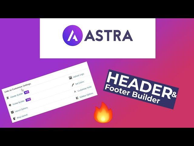 WordPress Astra Theme Header and Footer Builder