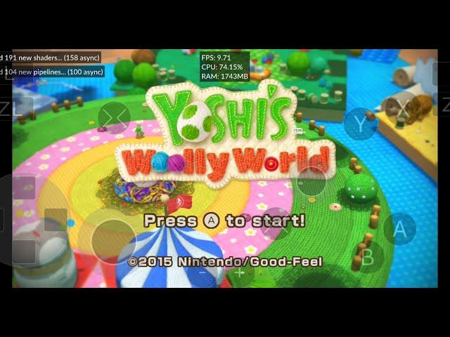 Yoshi's Wooly World Cemu WiiU Android Test 60FPS Xiaomi 11T Pro 12RAM Snapdragon 888