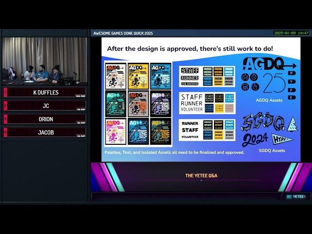 Yetee at GDQ - Awesome Games Done Quick 2025 Panels