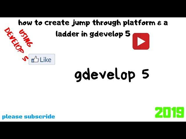 How to create ladder and jump through platform