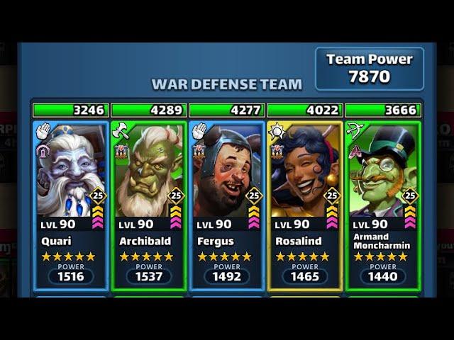 Empires Puzzles : War equalizer hits against meta teams