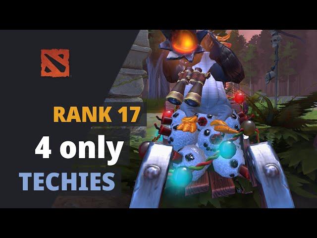 4 only (Rank 17) plays Techies Dota 2 Full Game