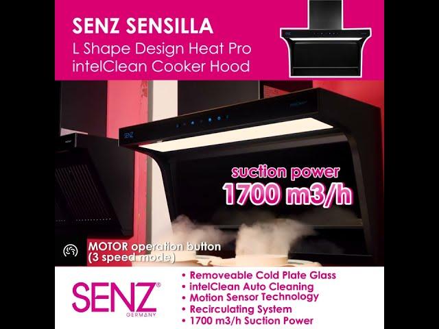 [SENZ] How to operate SENSILLA L Shape Design Heat Pro intelClean Cooker Hood