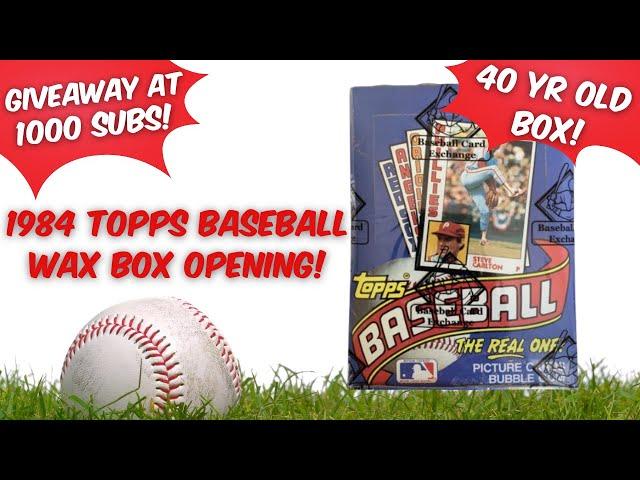 40YR OLD WAXBOX! 1984 Topps Baseball Certified (BBCE) Wax Box Opening!