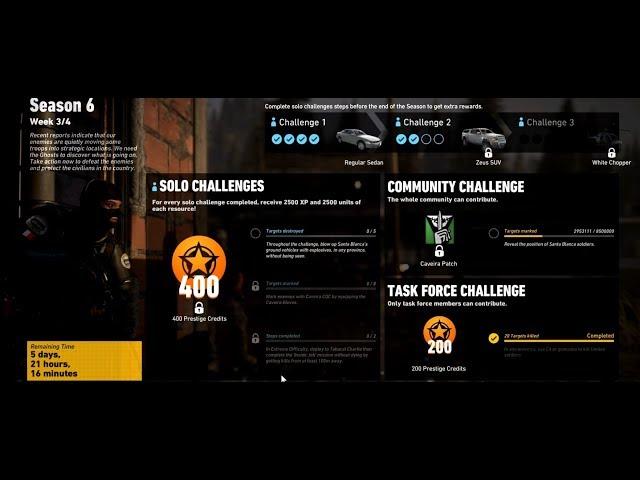 Solo Challenge 1 Season 6 Week 3 - Ghost Recon Wildlands