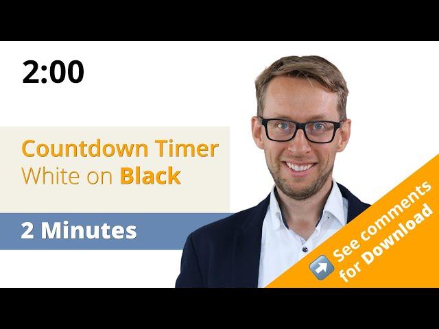 Zoom Video 2 Minute Timer White Background (Download available)