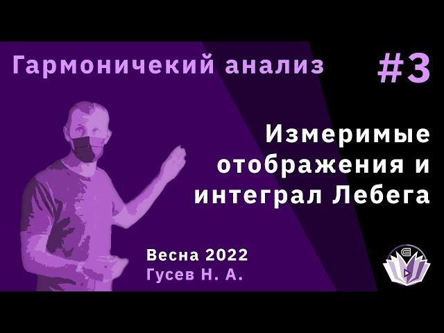 Гармонический анализ 3. Измеримые отображения и интеграл Лебега