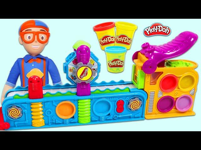 Help Blippi Learn Colors At The Play Doh Mega Fun Factory!