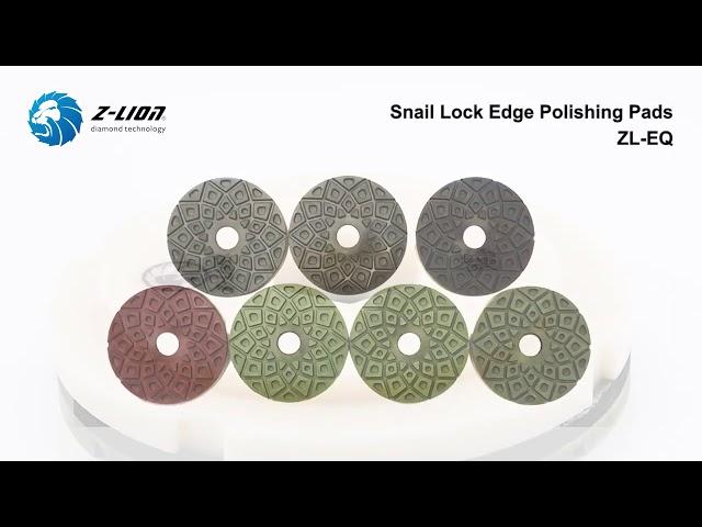 ZL-EQ China Z-LION Premium Quality 5" Diamond Tool Resin Edge Polishing Pad for Stone Granite Marble