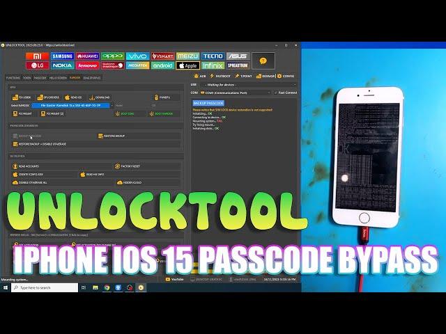 [UNLOCKTOOL] Bypass Ramdisk iOS 15.x iPhone 6S | Bypass Ramdisk iPhone 6 - X