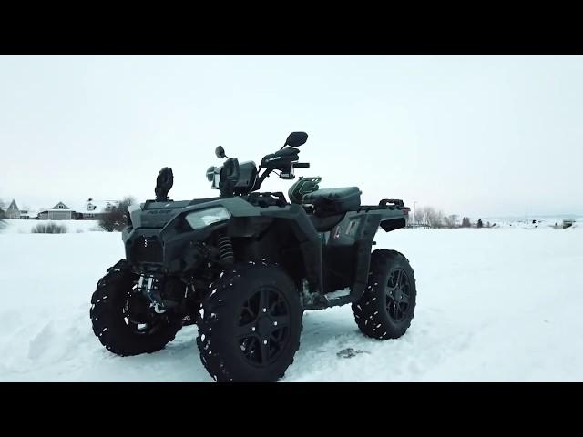 Boss ATV V Plow Moving 8in of (Heavy) Snow