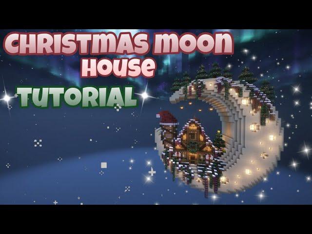 Minecraft | How to build a Christmas Moon House build tutorial