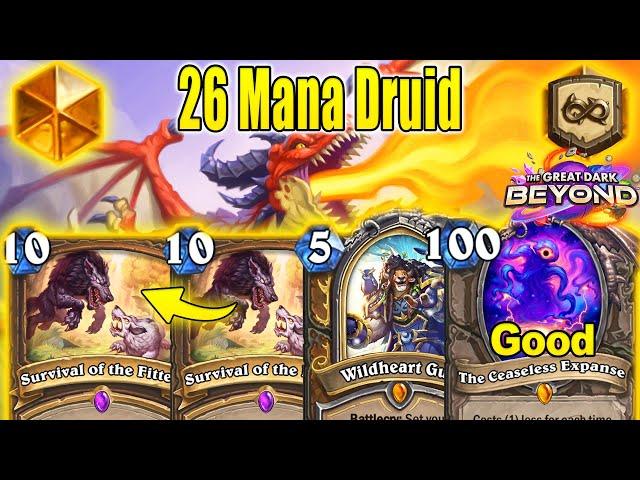 26 Mana Druid 7.0 Deck Is So Powerful To Play All Day Long At The Great Dark Beyond | Hearthstone