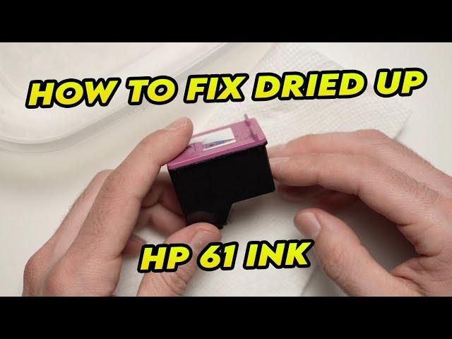 How to Clean Dried HP 61 Ink Cartridge - Printhead Blocked & Clogged