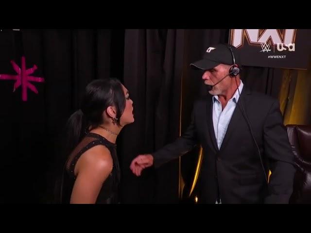 Me/Roxanne Perez (Backstage getting mad at the Boss)  WWE NXT July.23,2024