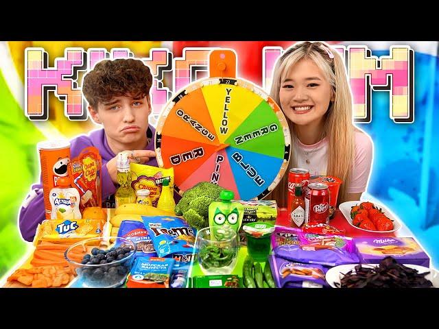 (ENG SUB) RAINBOW ASMR MUKBANG | COLOR FOOD CHALLENGE | Kika Kim VS Danilis Boom