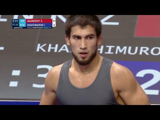 Shamil MAMEDOV (AIN) vs. Ikromzhon KHADZHIMURODOV (KGZ) | Seniors World Championships 2023 | Qualifi