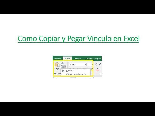 Como copiar y pegar vinculo en Excel